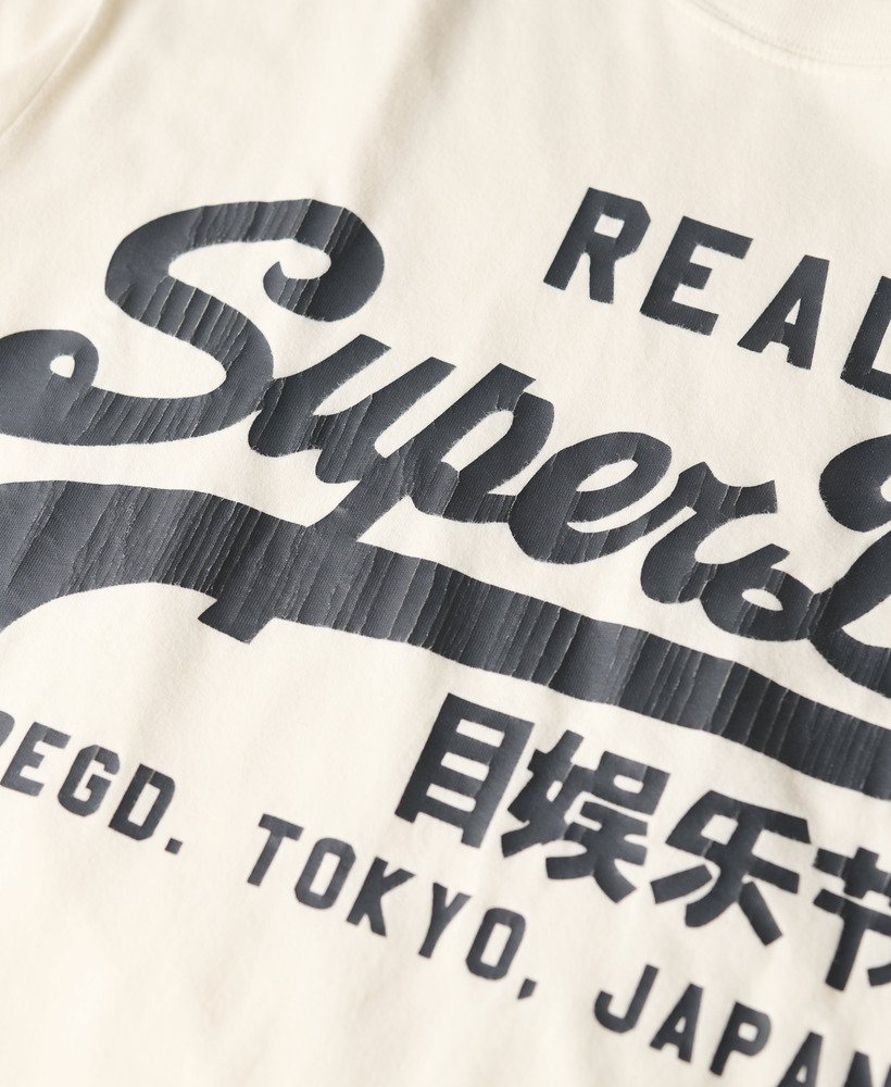 vintage logo grafisch t-shirt in ecru