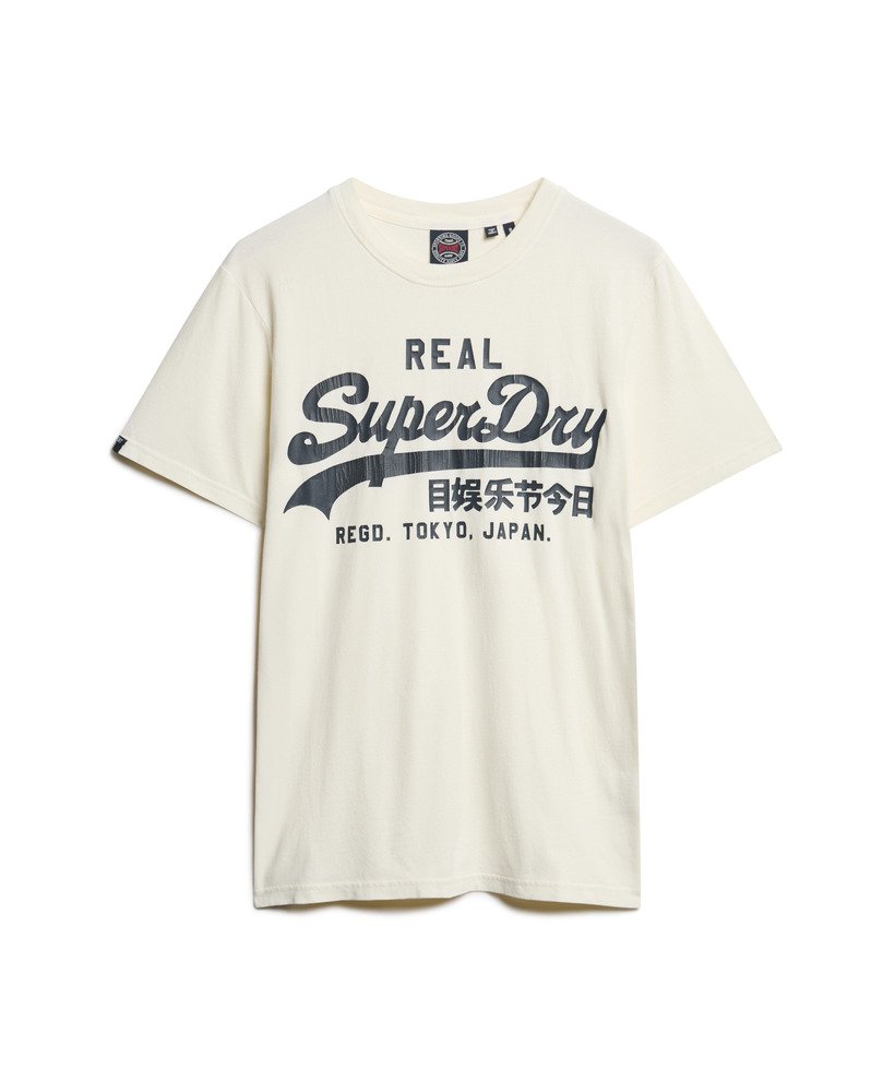 vintage logo grafisch t-shirt in ecru