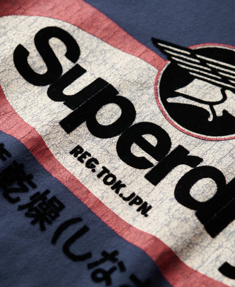 core logo ringer workwear graphic t-shirt in richest navy