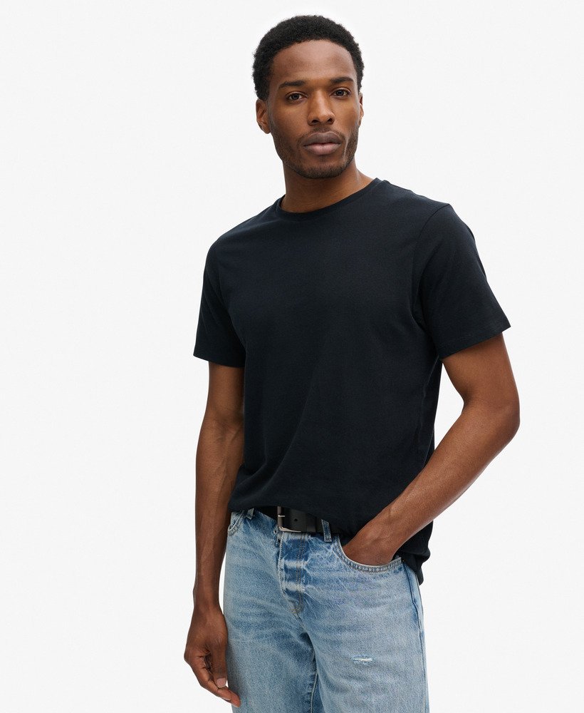 klassiek essential t-shirt in gitzwart