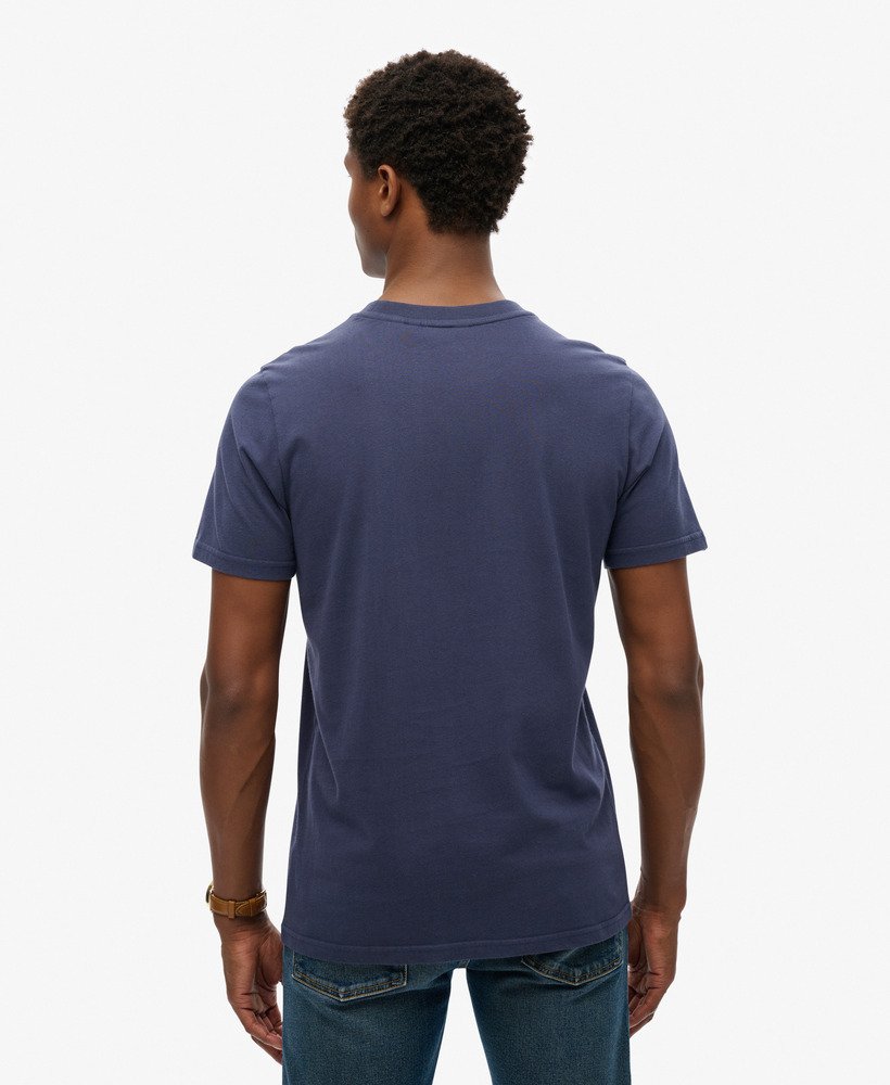 vintage logo klassiek t-shirt in atlantic navy