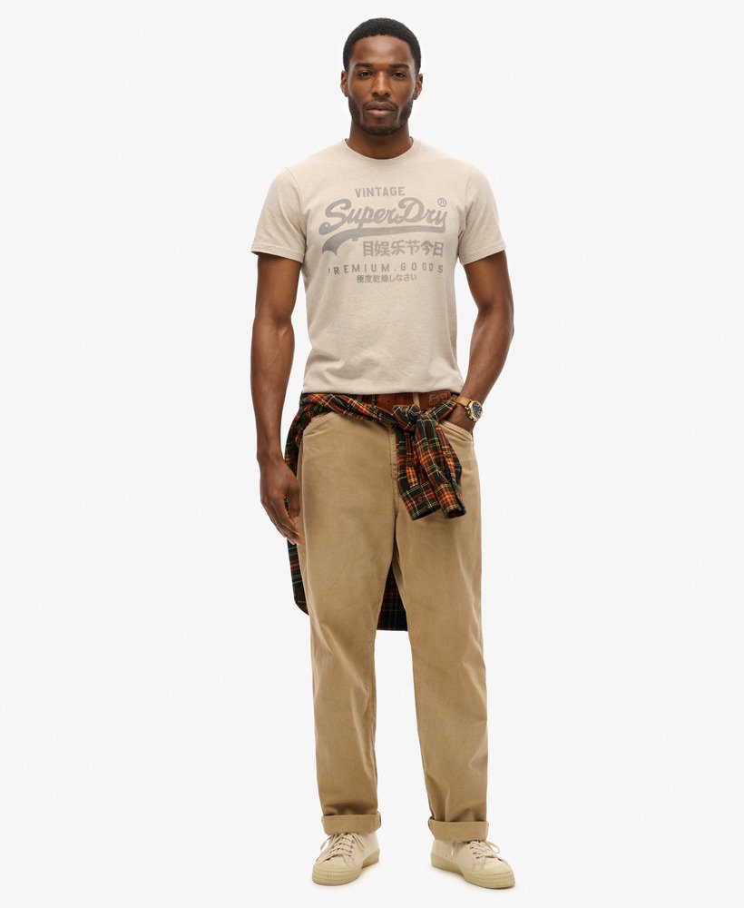 klassiek heritage t-shirt in lavin beige marl