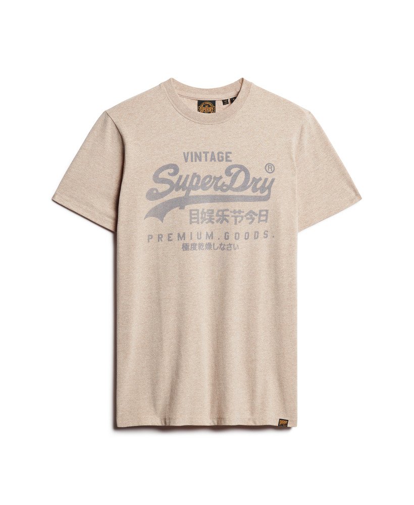 klassiek heritage t-shirt in lavin beige marl