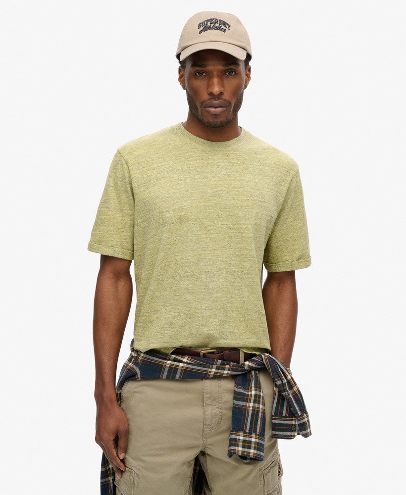 overgeverfd slub gemêleerd t-shirt in de kleur lemon drop