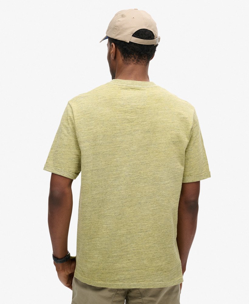 overgeverfd slub gemêleerd t-shirt in de kleur lemon drop