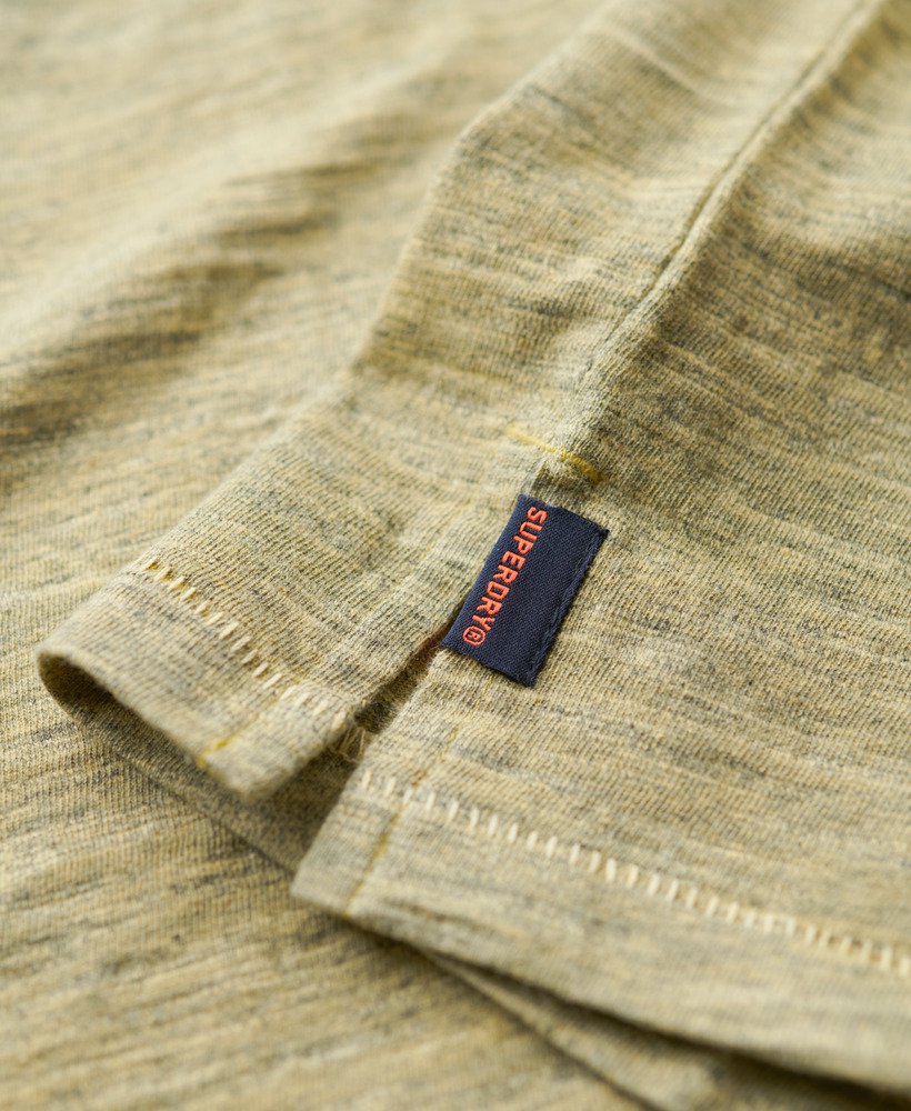 overgeverfd slub gemêleerd t-shirt in de kleur lemon drop