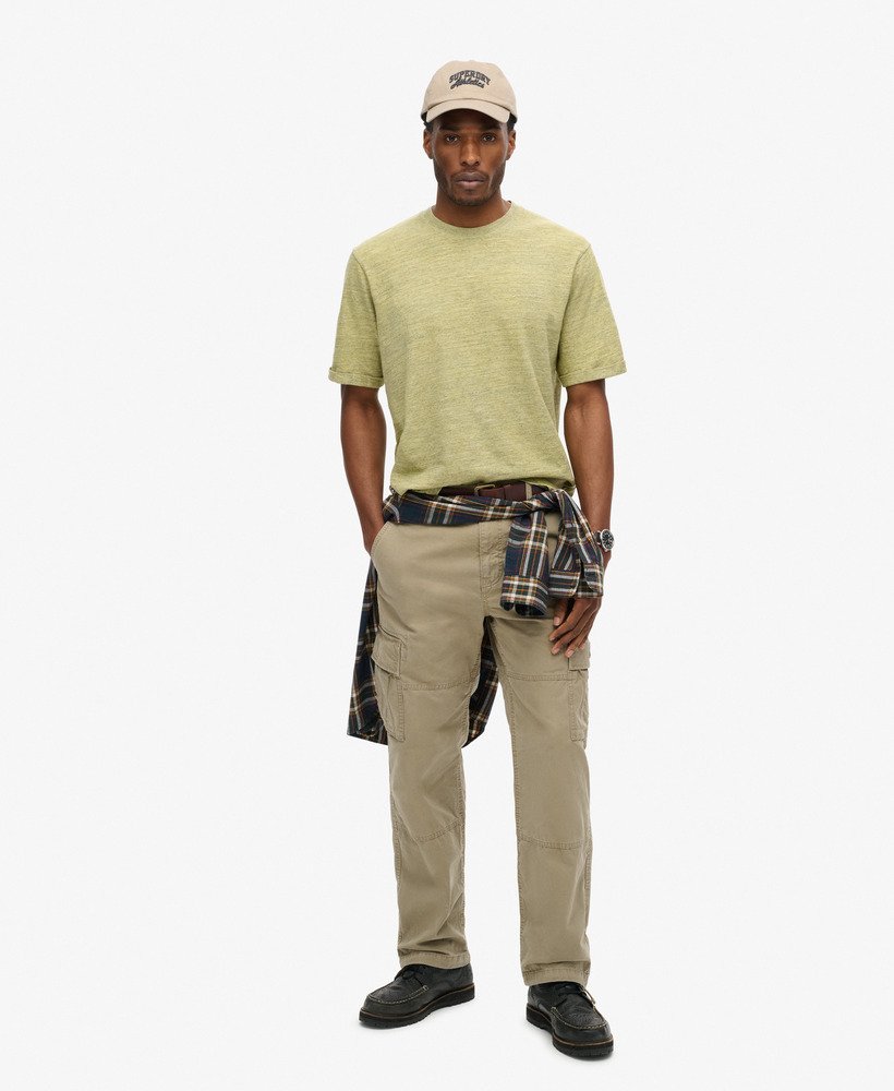overgeverfd slub gemêleerd t-shirt in de kleur lemon drop
