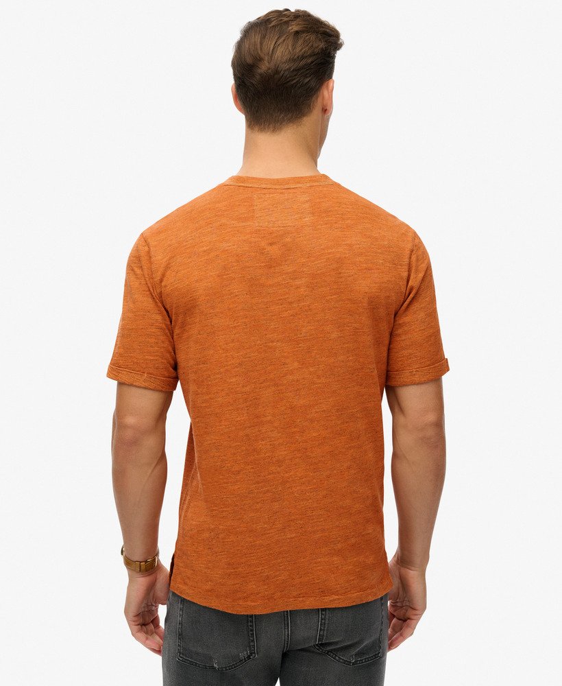 overgeverfd slub gemêleerd t-shirt in denver orange