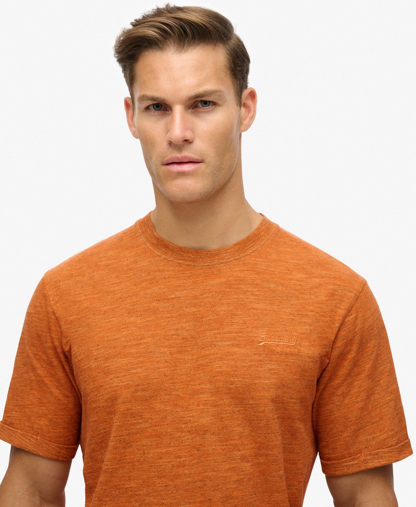 overgeverfd slub gemêleerd t-shirt in denver orange