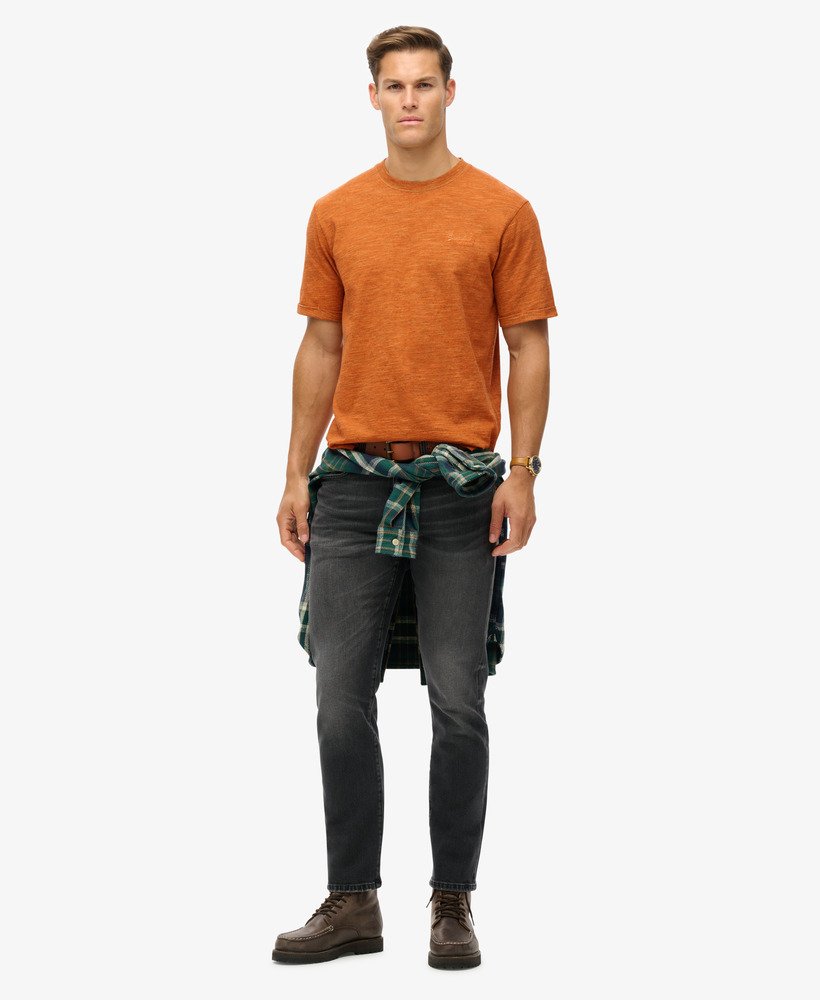 overgeverfd slub gemêleerd t-shirt in denver orange