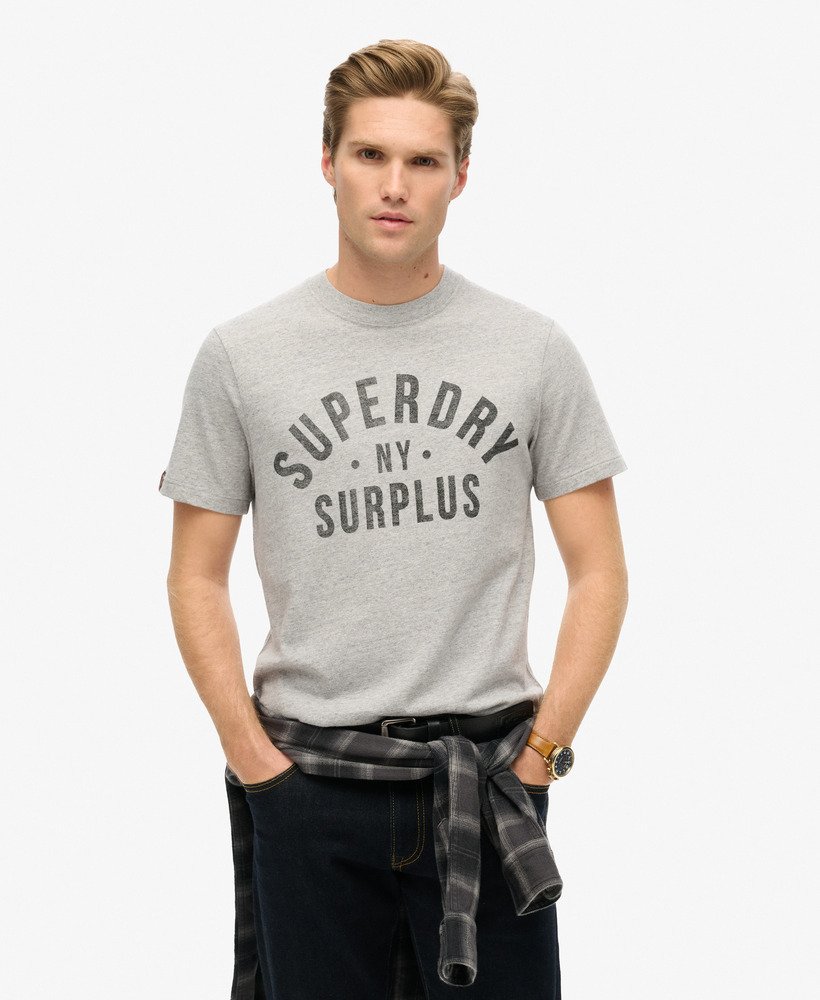 overtollig grafisch t-shirt in overtollig grijs grindle-materiaal.