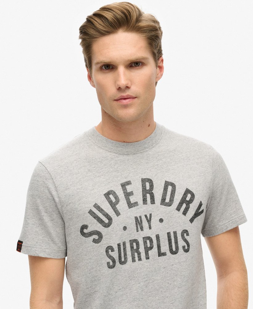 overtollig grafisch t-shirt in overtollig grijs grindle-materiaal.