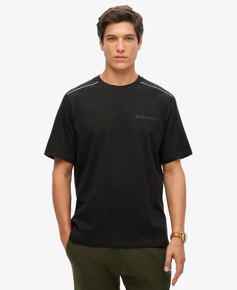 t-shirt met tech-logo in zwartreflecterend