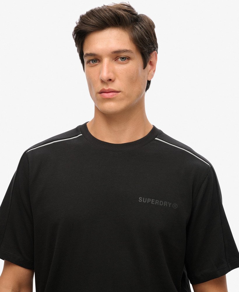 t-shirt met tech-logo in zwartreflecterend