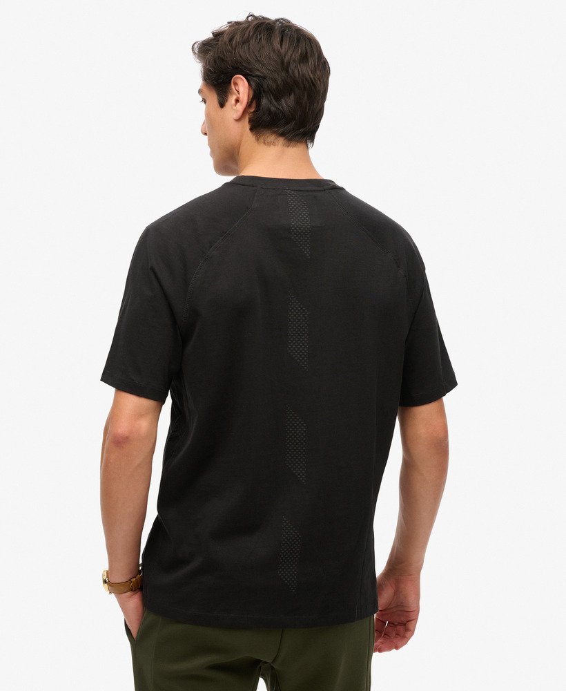 t-shirt met tech-logo in zwartreflecterend