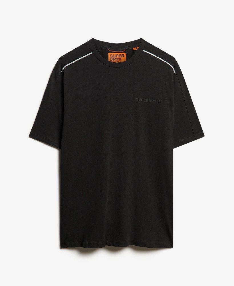 t-shirt met tech-logo in zwartreflecterend