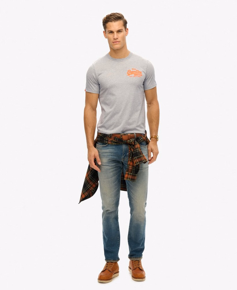 Relaxed T-shirt met vintage logo en borduursel