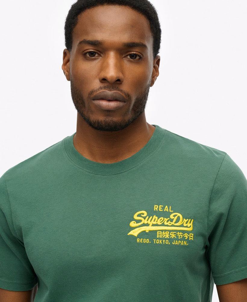 Relaxed T-shirt met vintage logo en borduursel