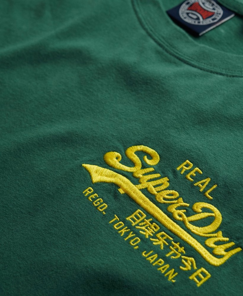 Relaxed T-shirt met vintage logo en borduursel