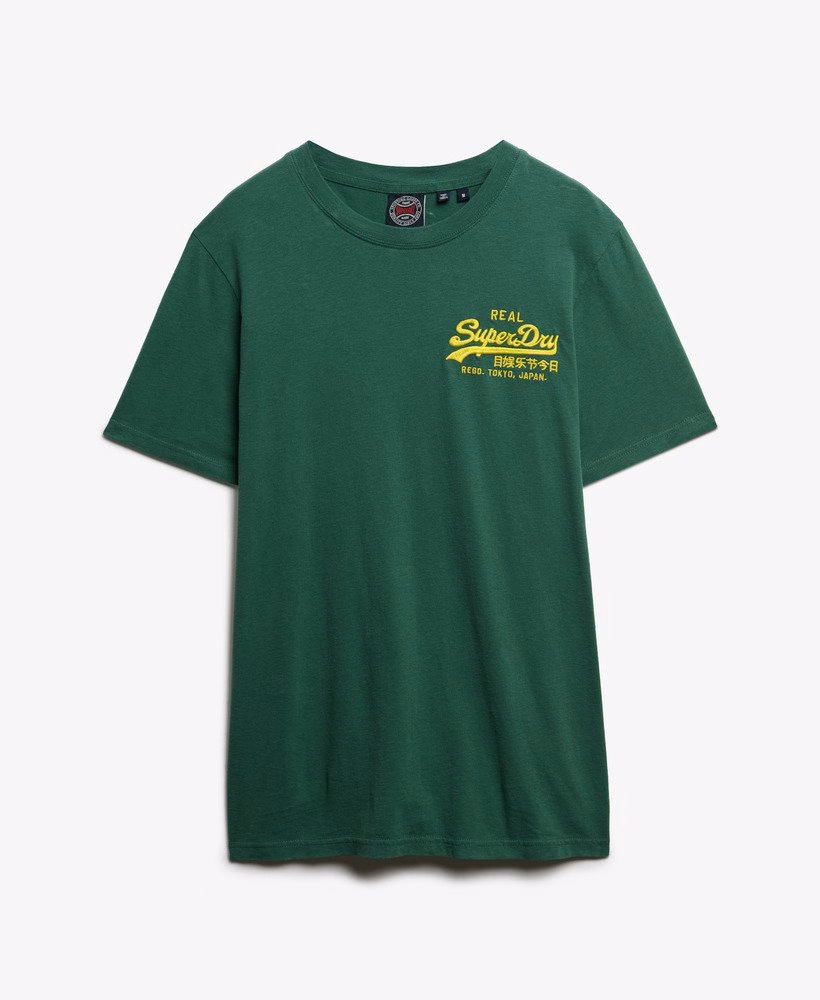 Relaxed T-shirt met vintage logo en borduursel