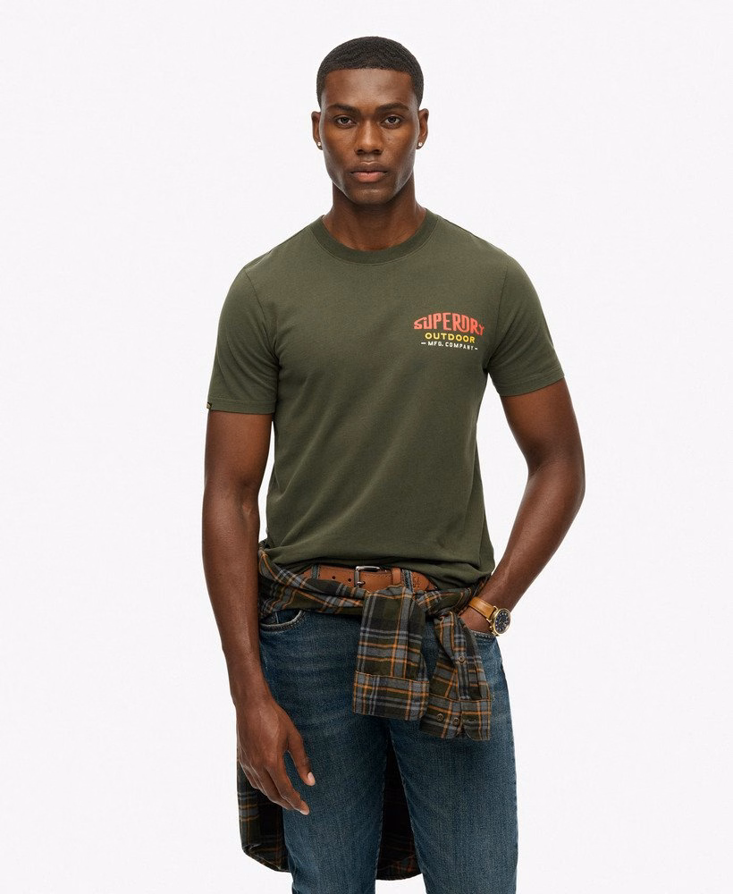 Relaxte T-shirt met bergprint
