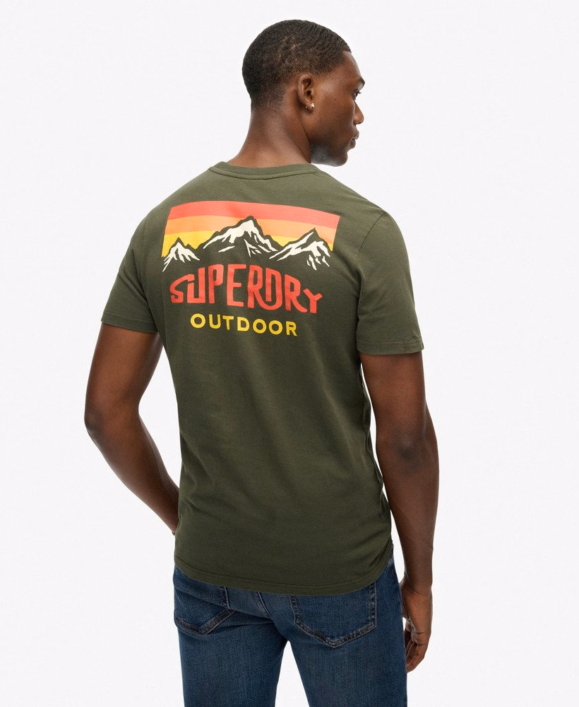 Relaxte T-shirt met bergprint