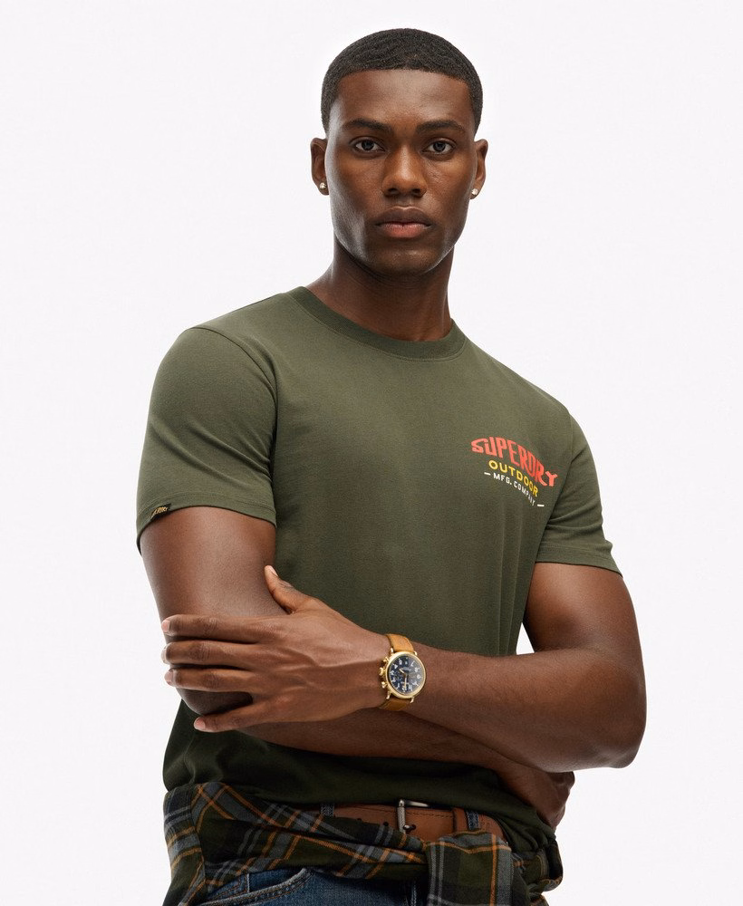 Relaxte T-shirt met bergprint