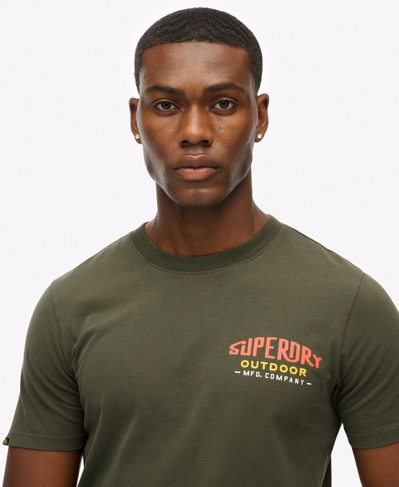 Relaxte T-shirt met bergprint