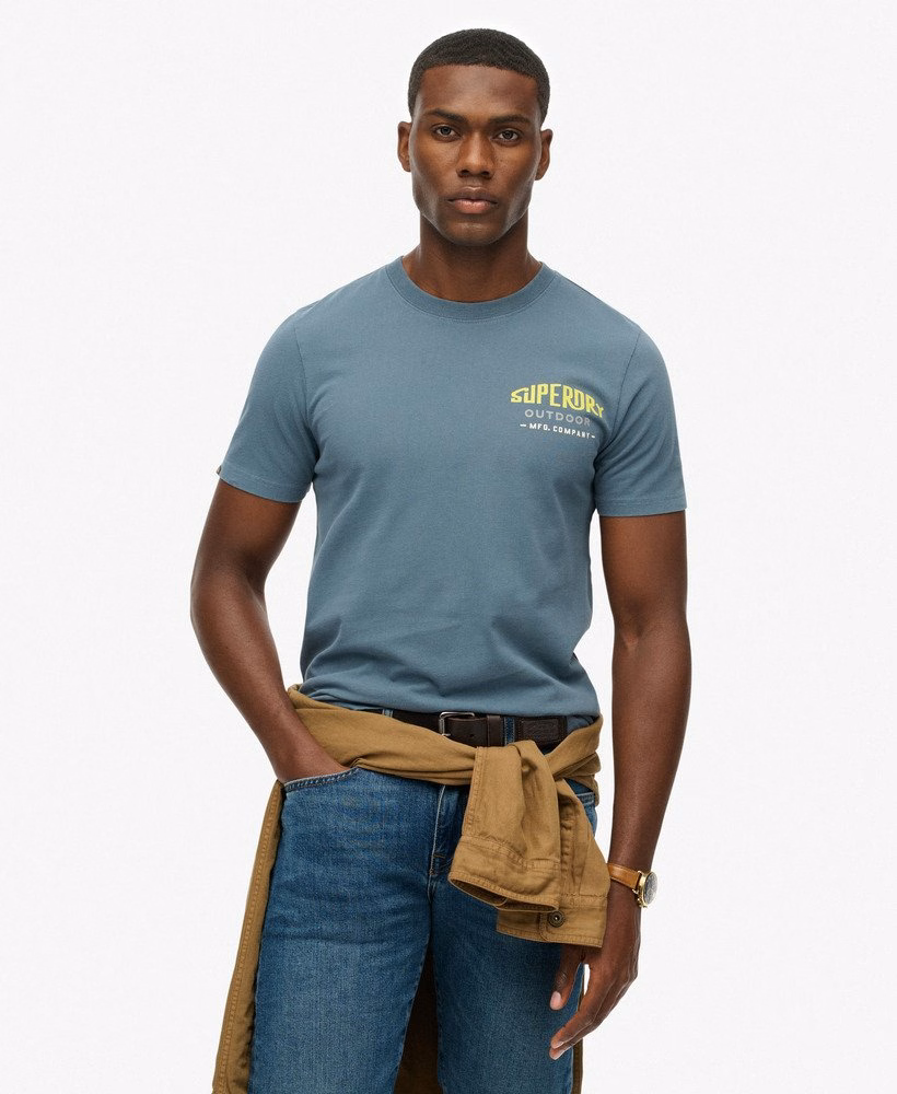 Relaxte T-shirt met bergprint