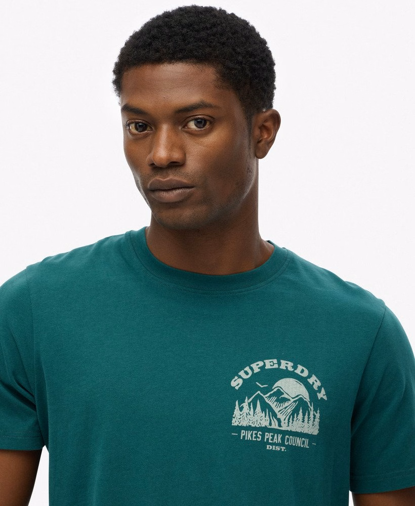 Lo-fi Outdoors T-shirt met borstprint