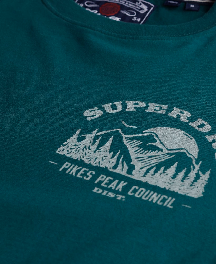 Lo-fi Outdoors T-shirt met borstprint