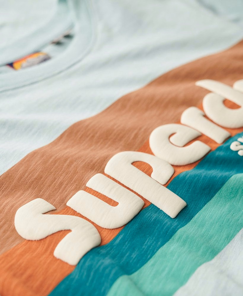 Relaxed T-shirt met Terrain-logo en strepen