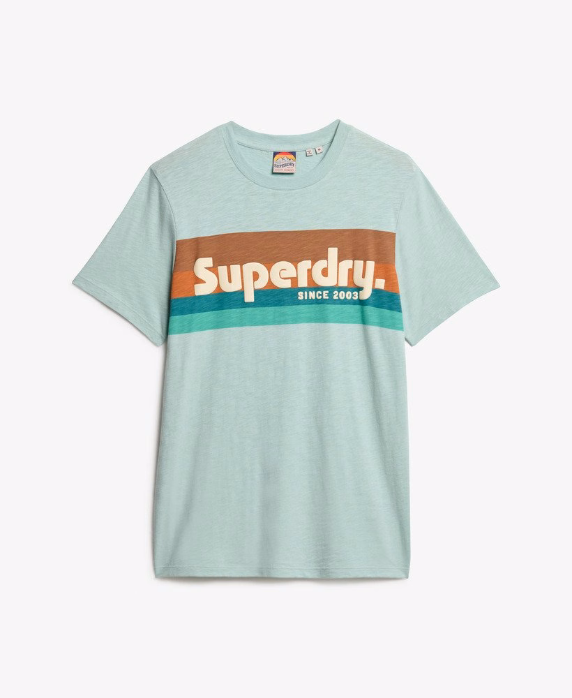 Relaxed T-shirt met Terrain-logo en strepen