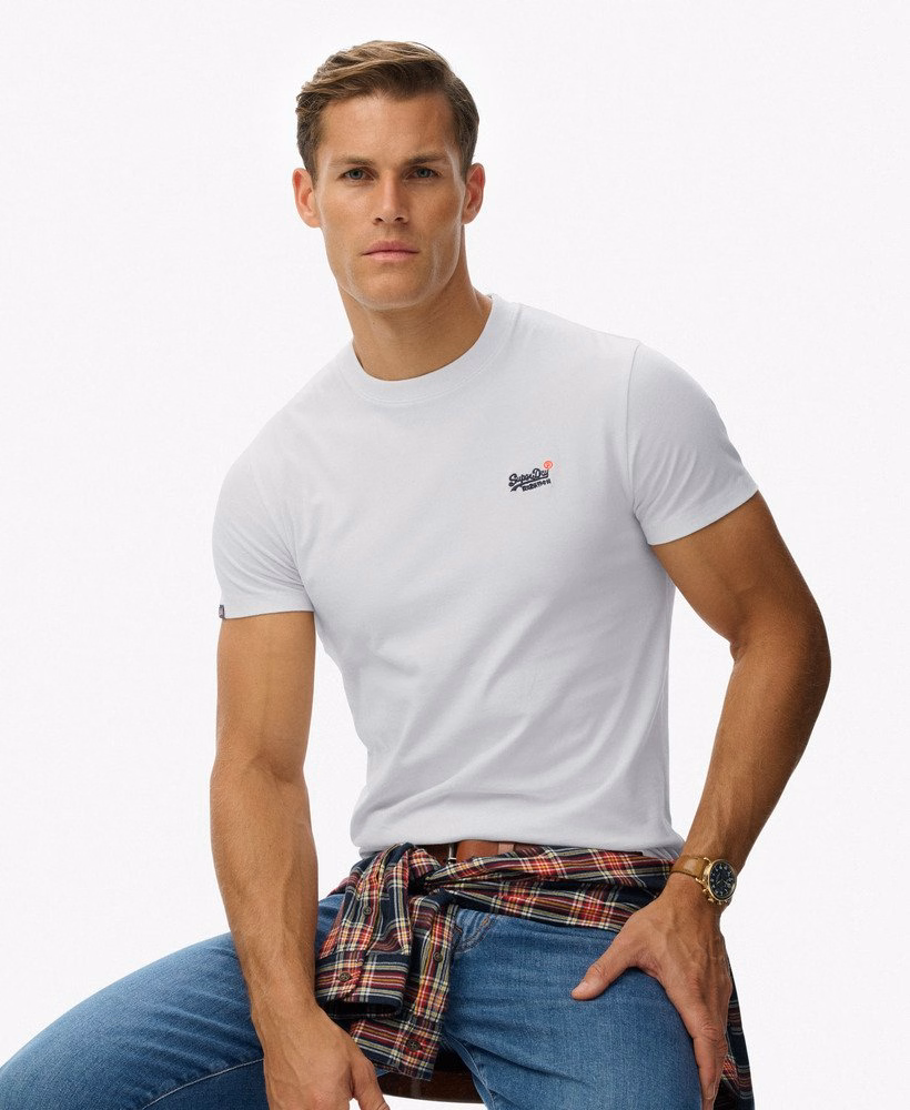 Essentieel T-shirt met contrasterende borduursels