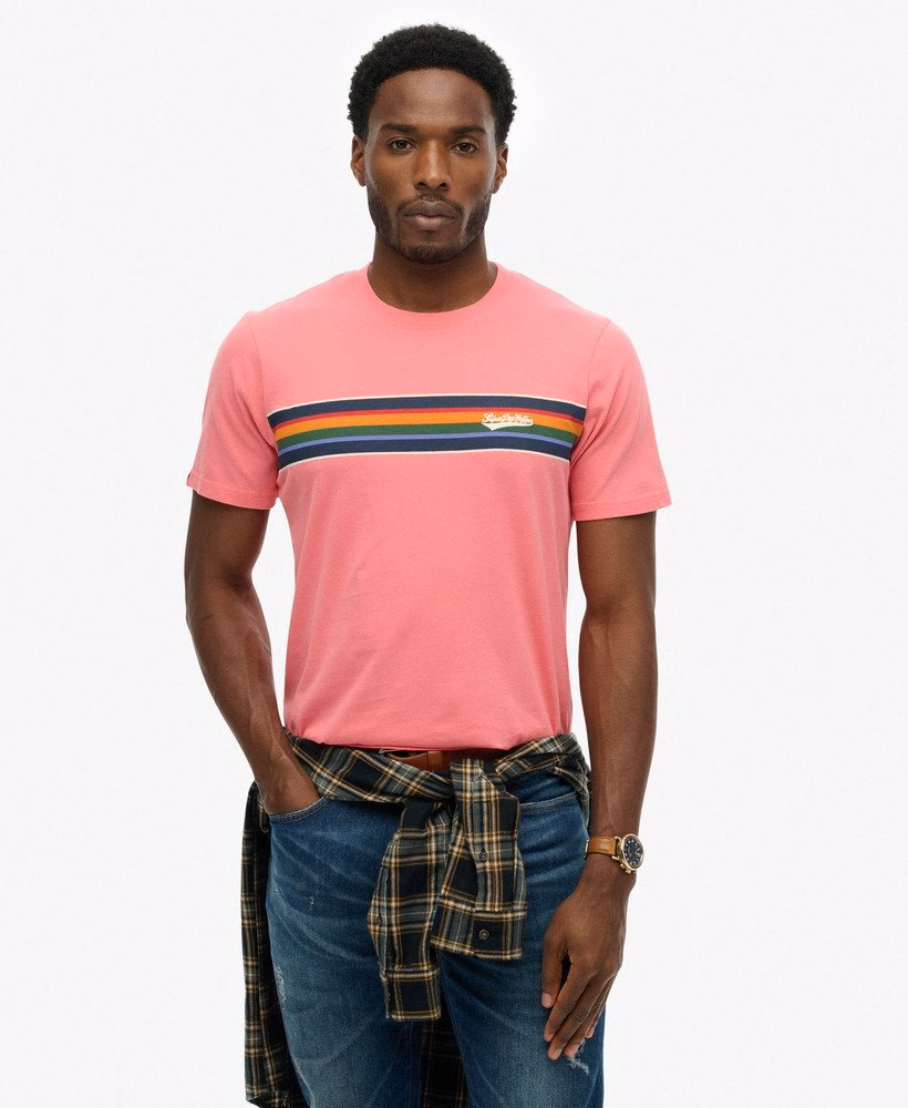 Relaxed T-shirt met outdoor streeplogo