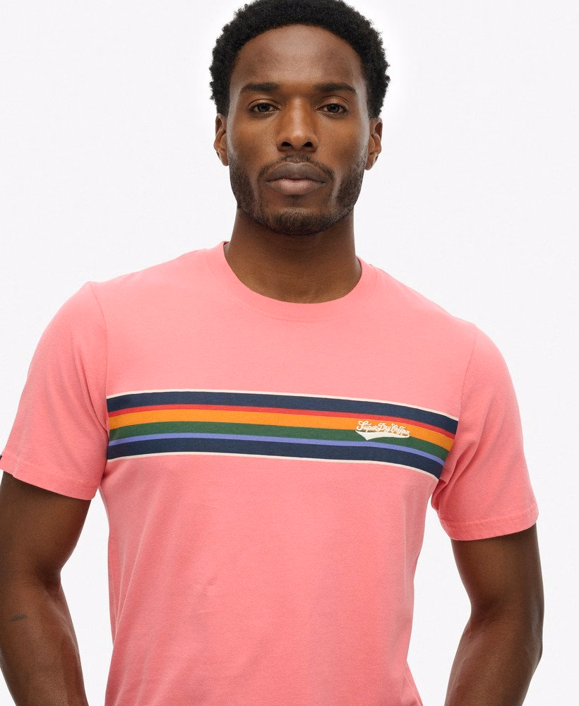 Relaxed T-shirt met outdoor streeplogo