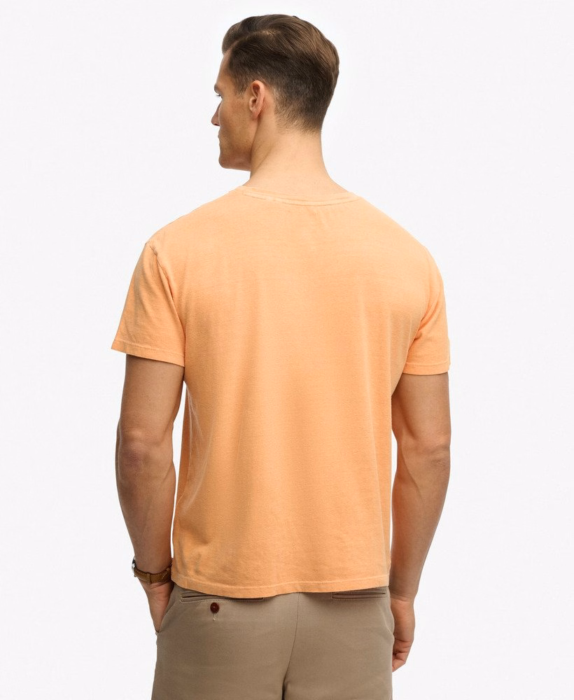 Klassiek katoen-linnen T-shirt met borstzak