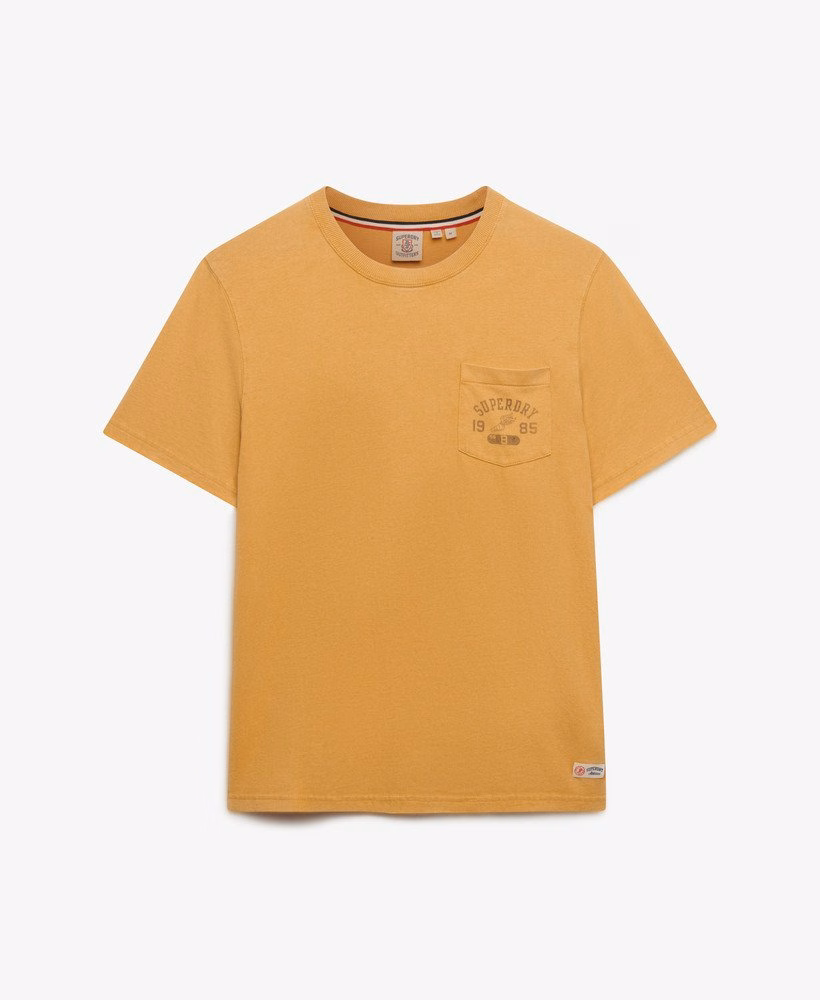 Vintage preppy relaxed T-shirt met borstzak