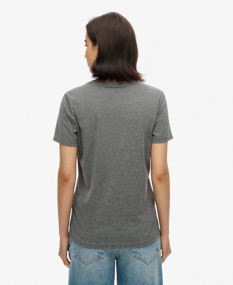vintage logo t-shirt in houtskoolgrijs.
