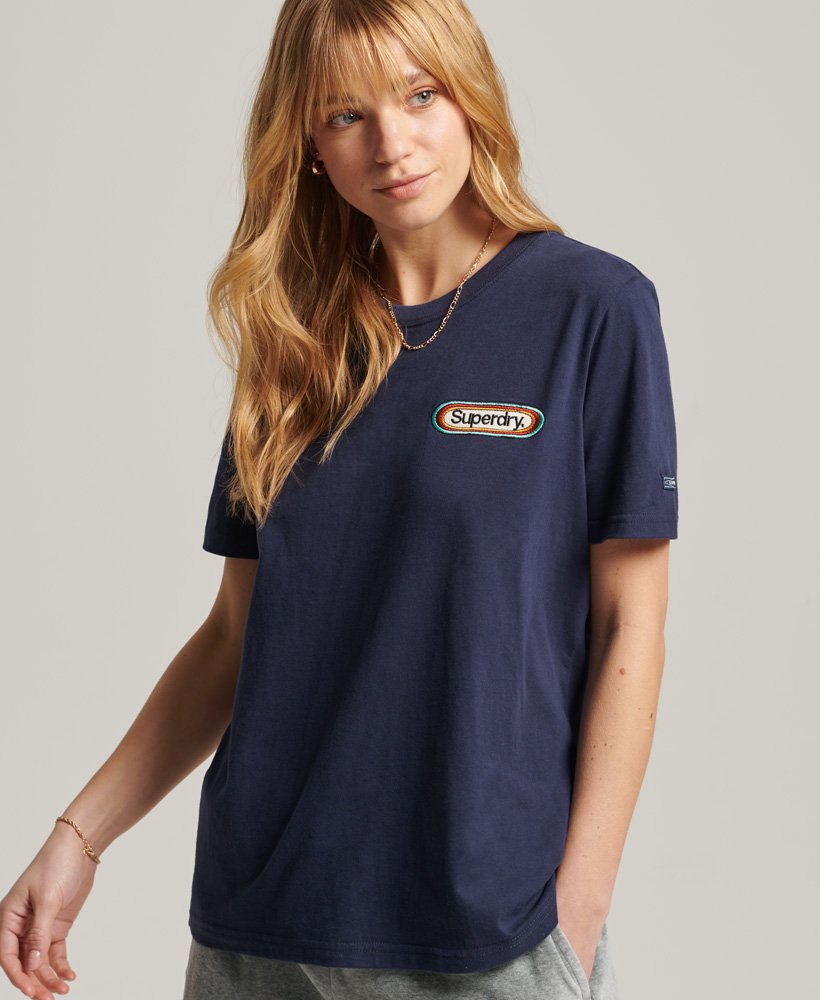 vintage core logo seasonal t-shirt in atlantic navy