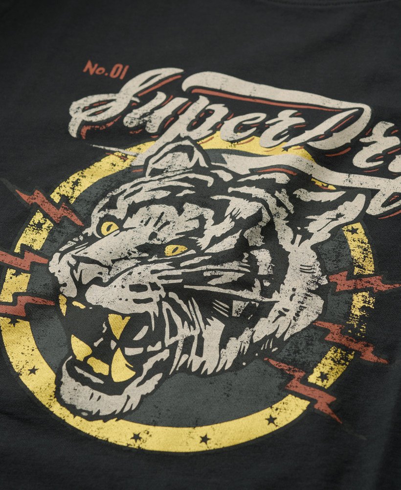 boho-grafisch t-shirt in zwart