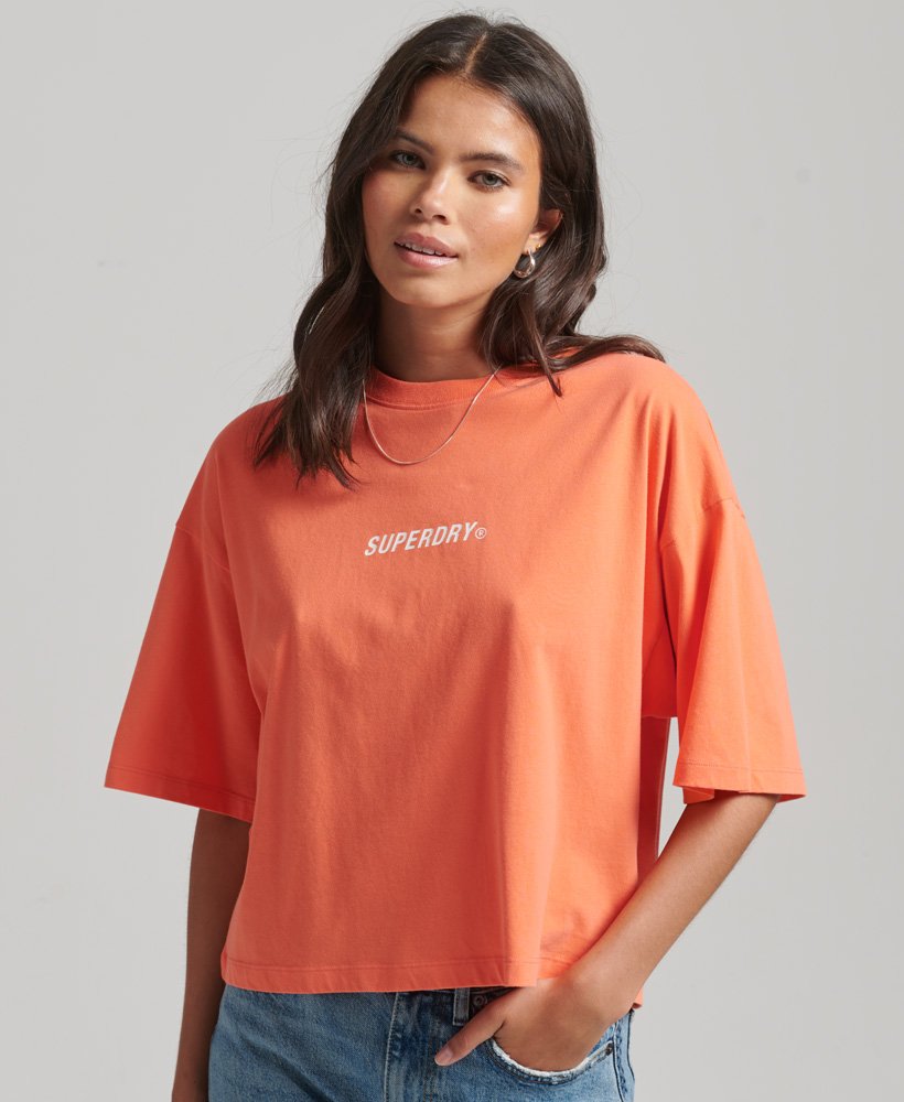 core sport t-shirt in woestijnroze