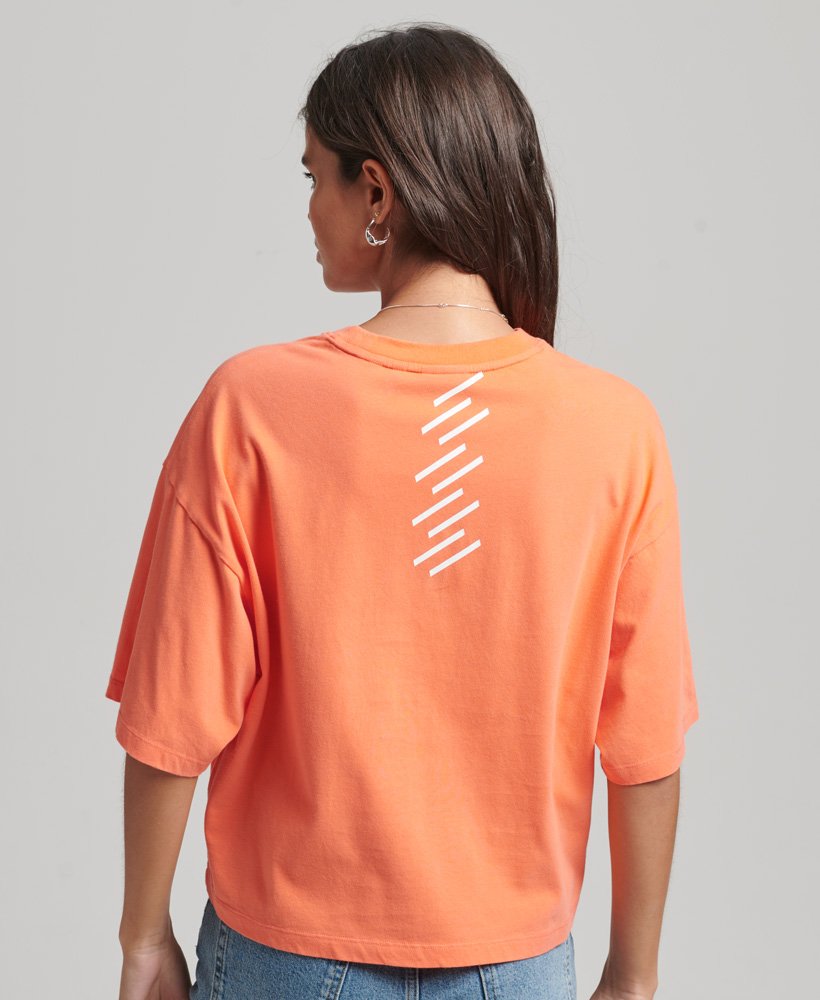 core sport t-shirt in woestijnroze
