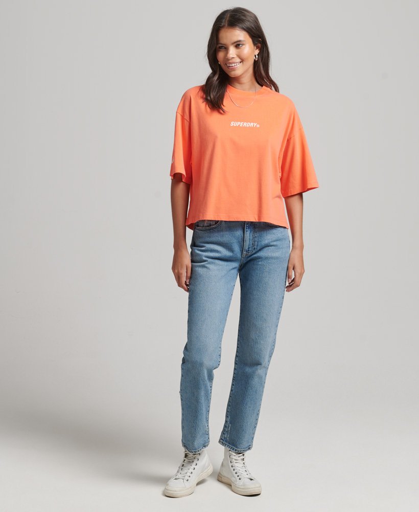 core sport t-shirt in woestijnroze