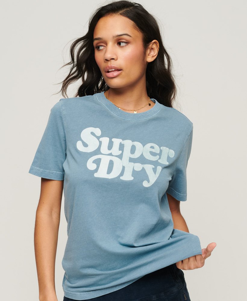 cooper classic 70s logo t-shirt in heritage blue