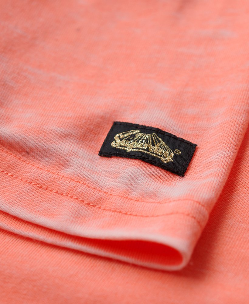 versierd vintage logo t-shirt in fusion coral