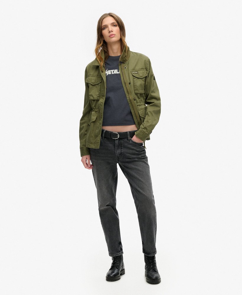 metallica x superdry t-shirt met korte mouwen in middenzwart.