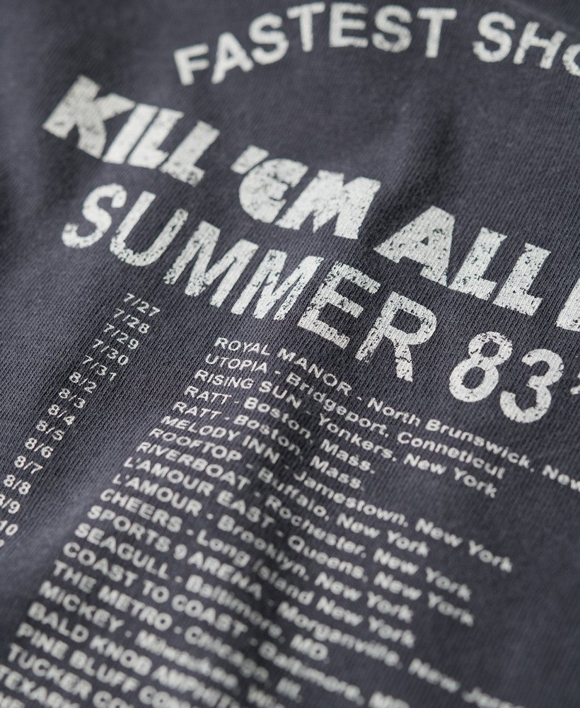 metallica x superdry t-shirt met korte mouwen in middenzwart.