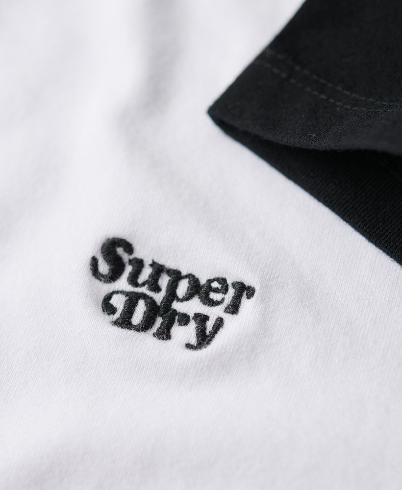 korte baseball baby t-shirt in opticblack