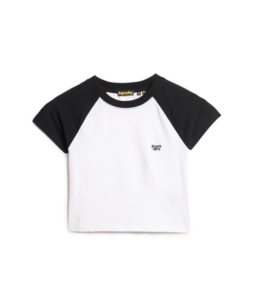 korte baseball baby t-shirt in opticblack